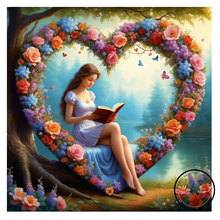 Ladda upp bild till gallerivisning, Diamond Painting Reading Beauty