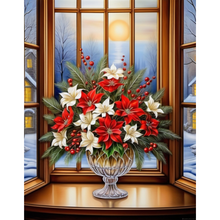 Ladda upp bild till gallerivisning, Diamond Painting Julbukett I Fönster