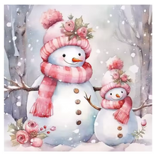 Ladda upp bild till gallerivisning, Diamond Painting Söta Snögubbar