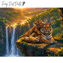 Ladda upp bild till gallerivisning, Diamond Painting Tigrar Vattenfall