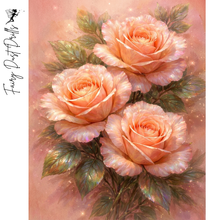 Ladda upp bild till gallerivisning, Diamond Painting Peach Roses