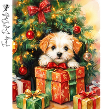 Ladda upp bild till gallerivisning, Diamond Painting Hundvalp Julgran