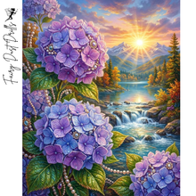 Ladda upp bild till gallerivisning, Diamond Painting Hortensia Sunset