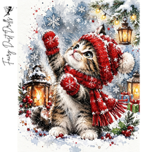 Ladda upp bild till gallerivisning, Diamond Painting Kittens Snowflakes