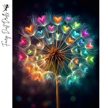 Ladda upp bild till gallerivisning, Diamond Painting Dandelion Color Hearts