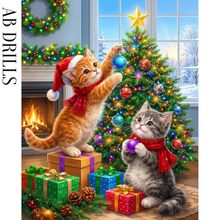 Ladda upp bild till gallerivisning, Diamond Painting Kittens Christmastree