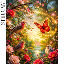Ladda upp bild till gallerivisning, Diamond Painting Birds And Butterflies