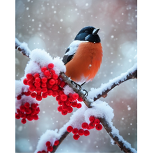 Ladda upp bild till gallerivisning, Diamond Painting Domherre Rönnbärskvist