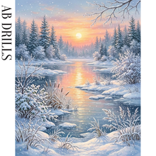Ladda upp bild till gallerivisning, Diamond Painting Vinterlake