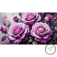 Ladda upp bild till gallerivisning, Diamond Painting Purple Roses