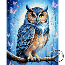 Ladda upp bild till gallerivisning, Diamond Painting Owl And Butterflies