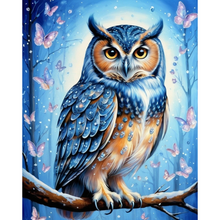 Ladda upp bild till gallerivisning, Diamond Painting Owl And Butterflies