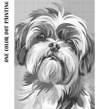 Ladda upp bild till gallerivisning, One Color Dot Painting Shih Tzu