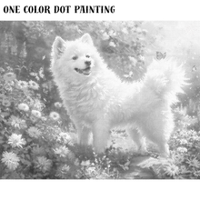 Ladda upp bild till gallerivisning, One Color Dot Painting Vacker Hund