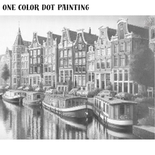 Ladda upp bild till gallerivisning, One Color Dot Painting Stadshamn
