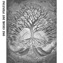 Ladda upp bild till gallerivisning, One Color Dot Painting Tree Of Life