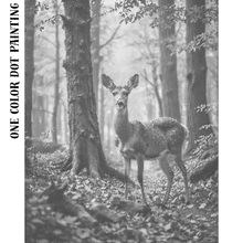 Ladda upp bild till gallerivisning, One Color Dot Painting Deer In Forest