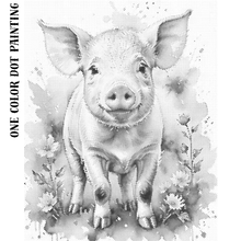 Ladda upp bild till gallerivisning, One Color Dot Painting Piggy