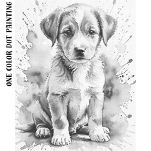 Ladda upp bild till gallerivisning, One Color Dot Painting Puppy