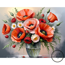 Ladda upp bild till gallerivisning, Diamond Painting Vallmobukett