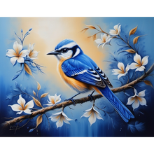 Ladda upp bild till gallerivisning, Diamond Painting Lilla Fågel Blå
