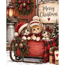 Ladda upp bild till gallerivisning, Diamond Painting Christmas Kittens