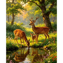 Ladda upp bild till gallerivisning, Diamond Painting Deers Forest
