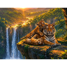 Ladda upp bild till gallerivisning, Diamond Painting Tigrar Vattenfall
