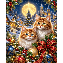 Ladda upp bild till gallerivisning, Diamond Painting Katter I Juletider