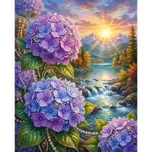 Ladda upp bild till gallerivisning, Diamond Painting Hortensia Sunset