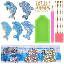 Ladda upp bild till gallerivisning, Diamond Painting Nyckelringar 5-Pack Delfiner
