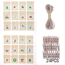 Ladda upp bild till gallerivisning, Diamond Painting Adventskalender 1-24 Julpåsar