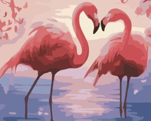 Paint By Numbers Flamingos 40x50