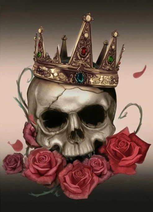 Diamond Painting Skull Rose Crown*