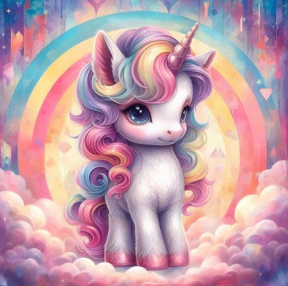 Diamond Painting Rainbow Unicorn*
