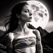 Ladda upp bild till gallerivisning, Diamond Painting Woman And The Moon (Copy)