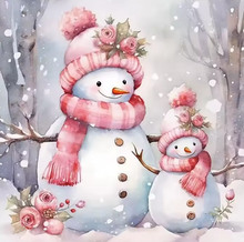 Ladda upp bild till gallerivisning, Diamond Painting Söta Snögubbar