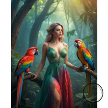 Ladda upp bild till gallerivisning, Diamond Painting Woman With Parrots