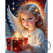 Ladda upp bild till gallerivisning, Diamond Painting Angelgirl With Christmasgift