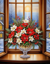 Ladda upp bild till gallerivisning, Diamond Painting Julbukett I Fönster