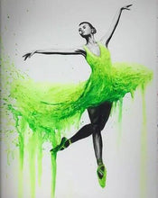 Ladda upp bild till gallerivisning, Diamond Painting Ballerina Green Dress
