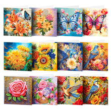 Ladda upp bild till gallerivisning, Diamond Painting Kort 12-Pack Flowers