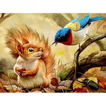Ladda upp bild till gallerivisning, Diamond Painting Ekorre Och Fågel*