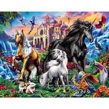 Ladda upp bild till gallerivisning, Diamond Painting Unicorn Landskap*