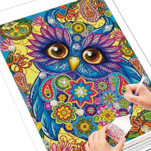 Ladda upp bild till gallerivisning, Diamond Painting Färgglad Uggla*