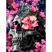 Ladda upp bild till gallerivisning, Diamond Painting Skalle Med Blommor*