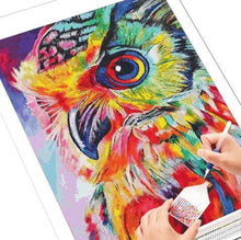 Ladda upp bild till gallerivisning, Diamond Painting Färgglad Uggla*