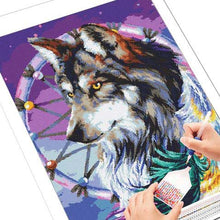 Ladda upp bild till gallerivisning, Diamond Painting Drömfångare Varg*