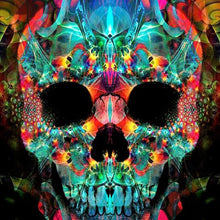 Ladda upp bild till gallerivisning, Diamond Painting Psychedelic Skull