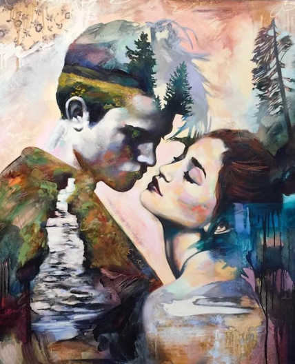Diamond Painting AB Drill Forest Couple*